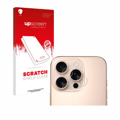 upscreen - Screenprotector voor Apple iPhone 16 Pro (ALLEEN Camera Lens) - Folie Beschermfolie transparant