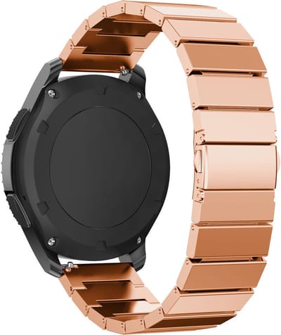 Strap-it Smartwatch bandje 22mm - bandje metaal geschikt voor Xiaomi Mi Watch / Xiaomi Watch S1 / S1 Pro / Watch 2 Pro - Active / Amazfit GTR 47mm / GTR 2 / GTR 3 - Pro / GTR 4 - OnePlus Watch - rosé goud
