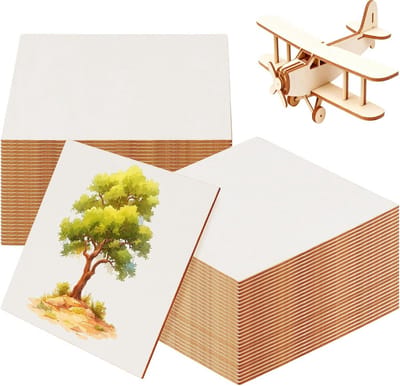 60 stuks vierkante multiplexplaten 100x100x2mm - onafgewerkte basswood houten plank voor graveren, schilderen en DIY decoratie