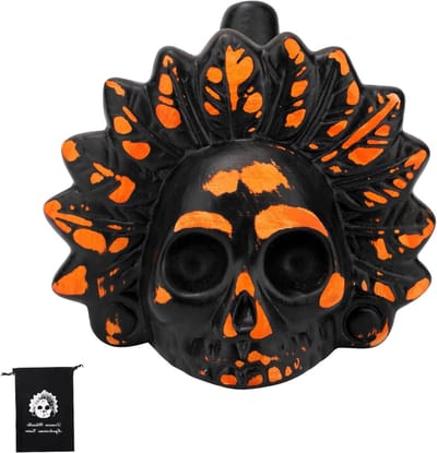 Authentieke Azteekse Doodfluit met Menselijke Geluiden voor Halloween en Dag van de Doden, Perfect Cadeau voor Feestelijke Vieringen