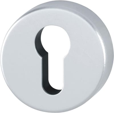Cilinder Rosette Set - Deurbeslag Set - Deur Beveiligen - Aluminium Zilver - 52 mm Diameter - Zilver