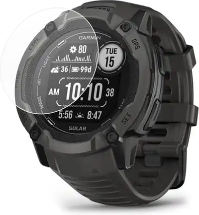 Strap-it Glazen screen protector - geschikt voor Garmin Instinct 2x (50mm) - glasplaatje van glas voor de grotere Garmin Instinct 2X