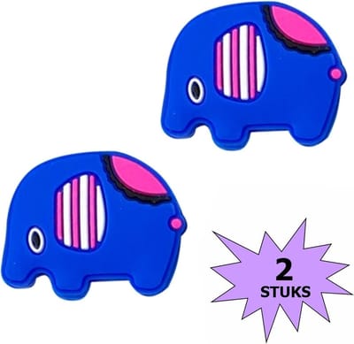 Fako Bijoux® - Tennisdemper - Tennis Demper - Olifant - Blauw - 2 Stuks