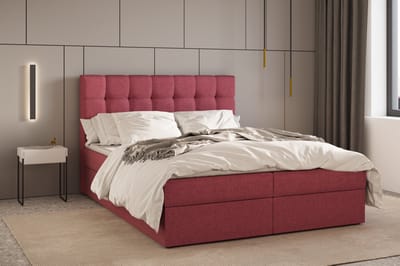 Boxspring Bed 05 - Luxe en Comfort - Inclusief Topmatras - Verkrijgbaar in Meerdere Maten - Boxspringbed 05 (Roze - Hugo 15, 180x200 cm)