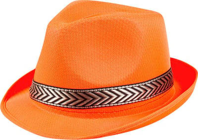 Boland - Hoed Funky neonoranje Oranje,Neon - 59 - Volwassenen - Unisex - Koningsdag - Holland - Supporter