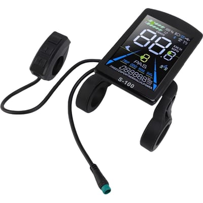 Vélo Électrique Écran LCD Câble Étanche 5 Cœurs Écran Couleur Scooter Tableau de Bord LCD black