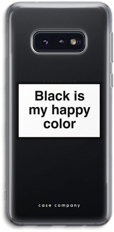 Case Company® - Hoesje geschikt voor Samsung Galaxy S10e hoesje - Black is my happy color - Soft Cover Telefoonhoesje - Bescherming aan alle Kanten en Schermrand