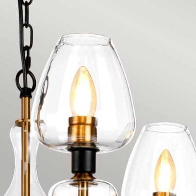 Bohemian Hanglamp - Steady Lighting - Metaal - Bohemian - E14 - L: 73.2cm - Voor Binnen - Woonkamer - Eetkamer - Brons