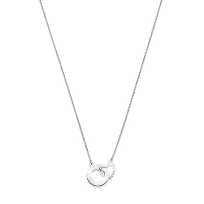 Collier Hartjes 1,3 Mm 41 + 4 Cm Zilver Gerhodineerd
