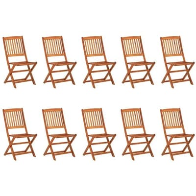 vidaXL - 11-delige - Tuinset - 220x90x75 - cm - massief - acaciahout