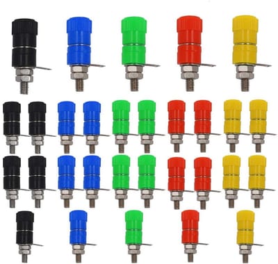 Banaanstekkers - Jack stekkers - Audio Verbindingen - Goede Geleider - 30 stuks - 5 kleuren