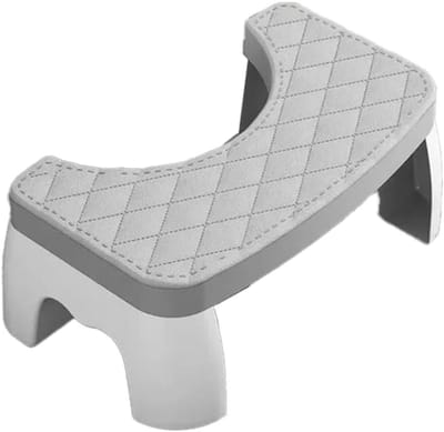 Toilet Krukje - Ontlastingskruk - Comfortabel Toilet - Verwijderbaar Ontwerp - 43 x 26 x 10 cm - Grijs
