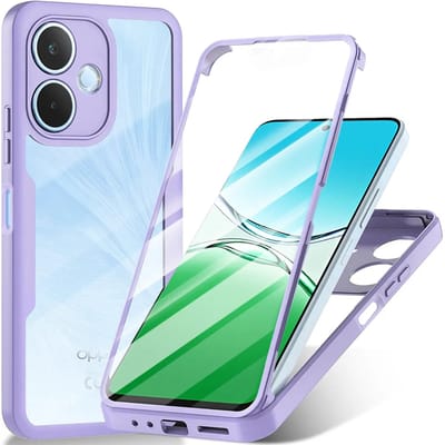 Hoesje geschikt voor Oppo A5 Pro - Techsuit ColorVerse 360 Case met Screenprotector - Paars
