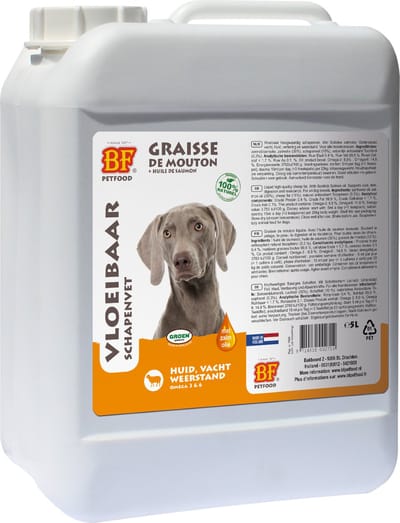 Biofood Vloeibaar Schapenvet - Hond - Voedingssupplement - 5 ltr