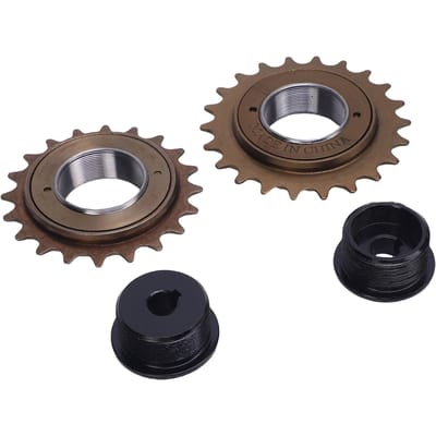 2pcs Roue Libre de Vélo Électrique avec Entraînement Noir Entraînement Gauche Adaptateur de Roue Libre Acier 20T 22T Roue Libre gray