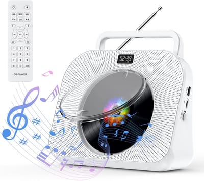 CD Speler voor Thuis met Ingebouwde Speakers, Bluetooth, FM Radio en Afstandsbediening