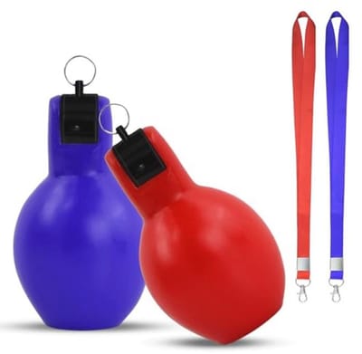 Handfluitje Set van 2 - Sportfluitje voor Scheidsrechters en Hondentrainers - Roestvrij Staal en PVC