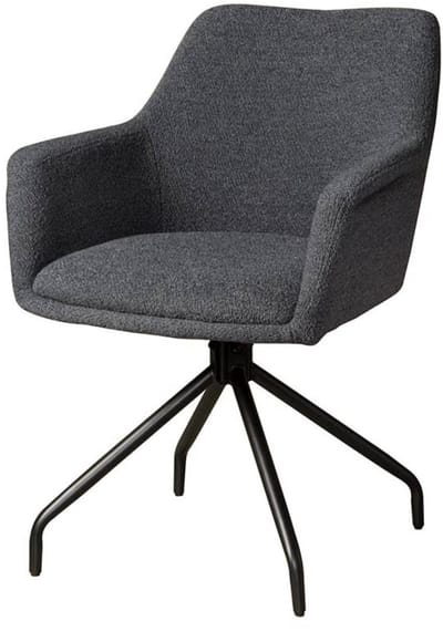 Tower Living Eetkamerstoel Ortana Alpine - Blauw Stof - 61x61x84cm