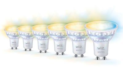 WiZ Voordeelverpakking - GU10 met 6 Spotjes - 50W - 400lm - Warm tot Koelwit Licht - Slimme LED Verlichting - Werkt met Apple HomeKit, Alexa en Google Home - Tunable White