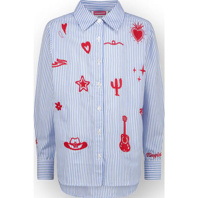 Vingino Girls Lotta Blouse Ice Light Blue Größe: 10 | Hemden Outlet | kids | Blau