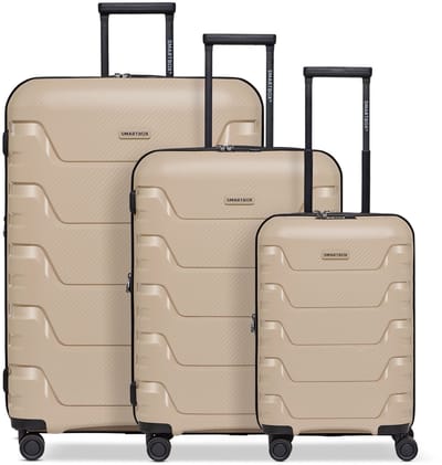 Smartbox Edition 01 4 wielen Kofferset 3-delig met uitbreidingsplooi - Harde bagage - TSA slot - beige