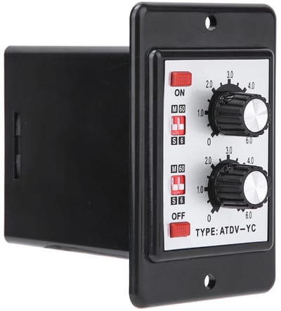 Dailygoody - Tijdrelais Timer Dual On Off - Instelbare Draaiknop Timer - AC 110V/220V - Automatische Schakelaar - 6S-60M Instelling - Voor Geautomatis..