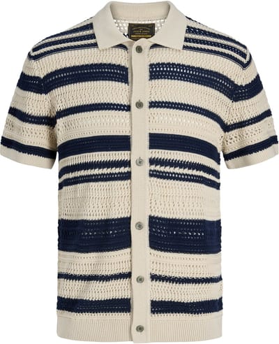 JACK&JONES - JPRBLUHAMILTON BUTTON THROUGH POLO SS - Heren - Polo's