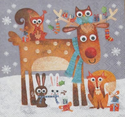 Servetten Funny Animals 25 x 25 cm