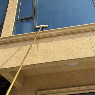 Raamwisser Set - Raamreiniger Telescoopsteel - Hoge Ramen Wassen - Uitschuifbaar tot 9.5m - 1.4m tot 9.5m - Zilver