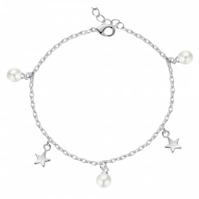 Armband- Zilver- Ster- synthetische parel - Charme Bijoux