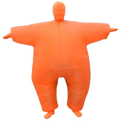 Combinaison Gonflable Intégrale pour Adultes Costume Gonflable Rigolo Combinaison pour Festival Fêtes Thématiques Vacances Type 1 orange