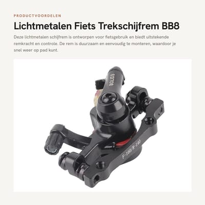 Dailygoods- Remapparaat Lichtmetalen - Schijfrem - Duurzaam - Sterke Remkracht - Soepele Controle - Makkelijk te Monteren