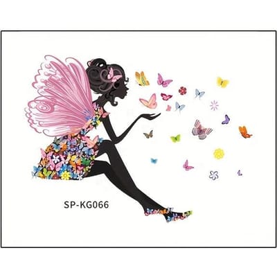 1 stuks Creatieve Vlinder Meisje Schakelaar Sticker, Eigentijds Fantasie Rechthoek Zelfklevende Verwijderbare Muursticker voor Keramiek Multi-oppervlak-installatie 1pc pink