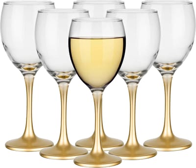 Glasmark Wijnglazen - 6x - Gold collection - 300 ml - glas