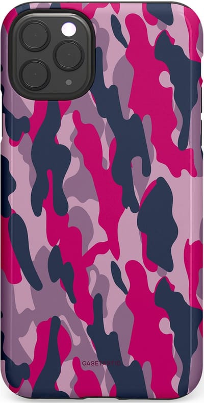 Casetastic hoesje geschikt voor Apple iPhone 11 Pro Max - Dubbellaagse bescherming - Urban Pink Camo - Fashion Case - Lila Roze Donkergrijs Grijs