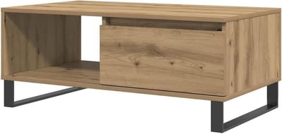 Salontafel - Bijzettafel Woonkamertafel - Gezellig Samenzijn - Glad Oppervlak - 90x50x36.5 cm - Eikenkleurig