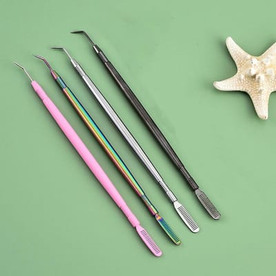 Wimper Styling Tool - Wimper Kam - Wimpers Separeren - Dubbelzijdig Ontwerp - 1 Set - Zilverkleurig