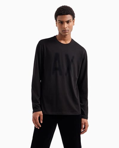 Armani Exchange Xm000126_af10358 T-shirt Met Lange Mouwen Zwart L Man