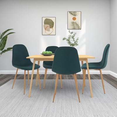 Miller-Eetkamerstoel - Set van 4 - Groen Plastic