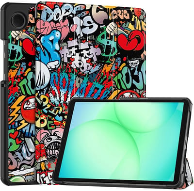 Coverup Tablethoes geschikt voor Samsung Galaxy Tab A11 (8,7") Hoesje - Tri-Fold Book Case met Wake/Sleep - Graffiti