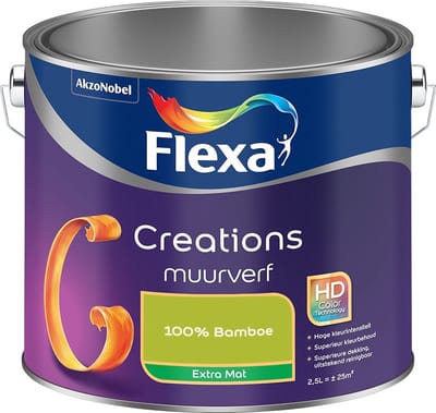 Flexa - Creations Muurverf Extra Mat - 100% Bamboe - Mengverf - 2,5 L