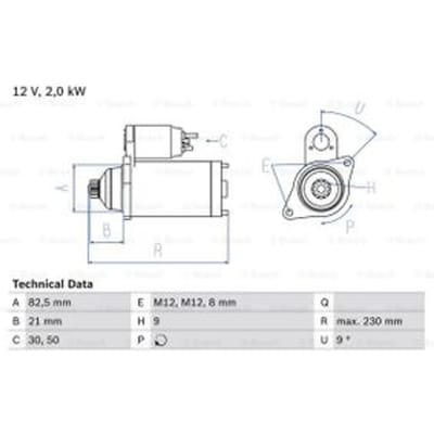 Startmotor 0 986 018 380 Bosch