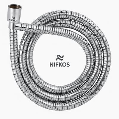 Nifkos - Doucheslang - 200 cm - zilver RVS / PVC - universeel - badkamer douche accessoires