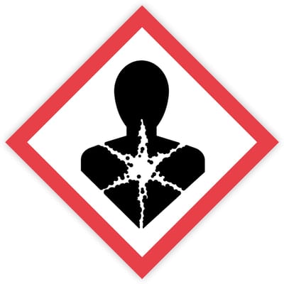 Gevaarsetiketten GHS 08 Gezondheidsgevaarlijk - Health Damage - Formaat 25 x 25 cm