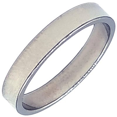 Tesoro Mio Michel – Stalen Ring – Man of Vrouw – Simpele Band Staal – 19 mm / Maat 60