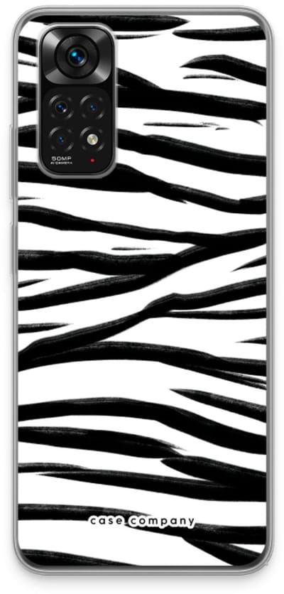 Case Company® - Hoesje geschikt voor Xiaomi Redmi Note 11 hoesje - Zebra pattern - Soft Cover Telefoonhoesje - Bescherming aan alle Kanten en Schermrand