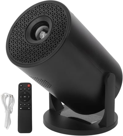 Draagbare 1080P Mini Projector met Bluetooth en Draadloze Verbinding, Ideaal voor Buitenfilms en Thuisbioscoop met Afstandsbediening en 270° Rotatie