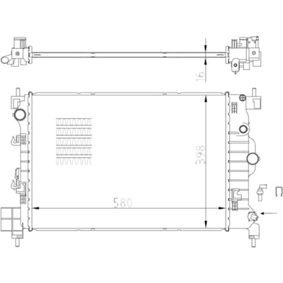 Radiator, motorkoeling NRF 550003