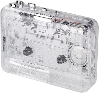 Draagbare USB Cassette Speler met Transparant Ontwerp, USB 2.0 Verbinding en Opnamefunctie voor Cassettebandjes