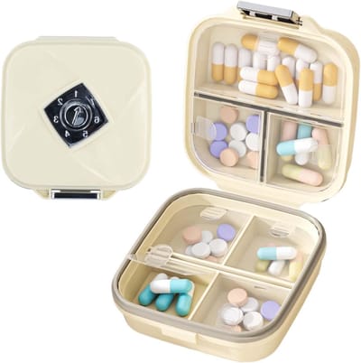 Compacte Pillendoos met 7 Compartimenten, Waterdichte Opbergruimte voor Vitaminen en Supplementen, Ideaal voor Reizen en Handtas